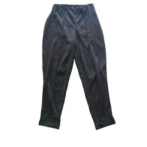 Banana Republic Pinstripe Wool Blend High Waisted Dress Pants Sz 6 Made in Italy